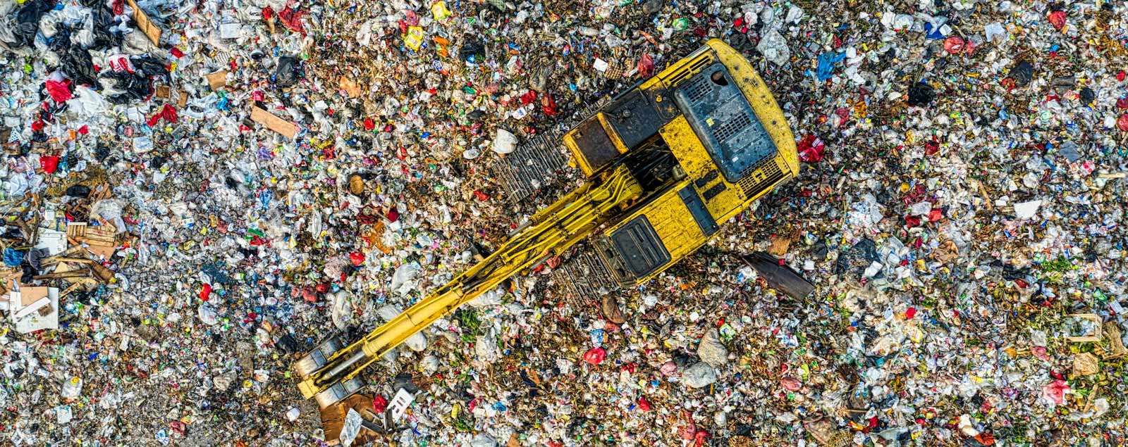 What happens to landfill waste?